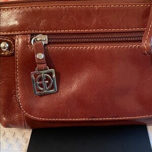 Giani Bernini Brown Leather Clutch